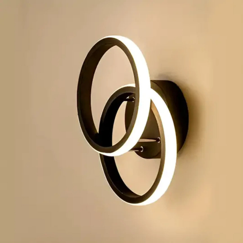 Lustra LED Circula 24-36W – 2 brate, finisaj negru, design modern - VERTEX [1]