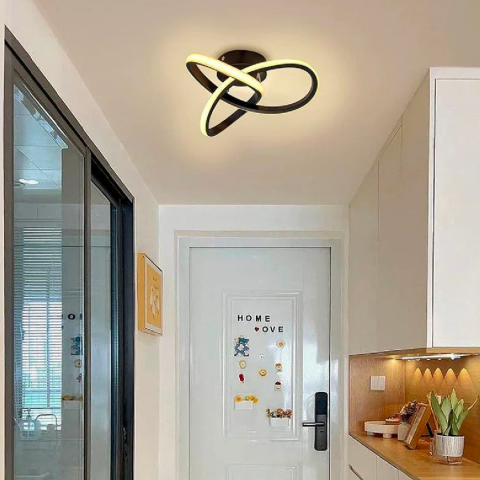 Lustra LED Infinity 26W, 3 Tipuri de Lumina, Finisaj Negru – Design Modern si Iluminare Versatila pentru Spatii de Pana la 15m² [1]