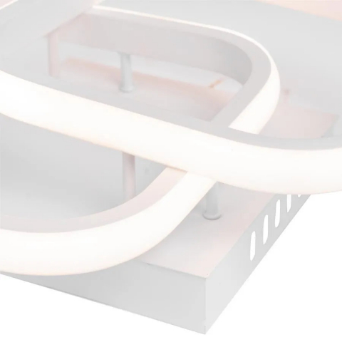 Lustra LED moderna dimabila cu 2 romburi suprapuse, 24W, 3 tipuri de lumina, design alb minimalist [1]