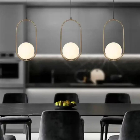 Lustra LOFT Gallery Modern, 1x E27, Alb Auriu, Metal, Inaltime Reglabila [1]