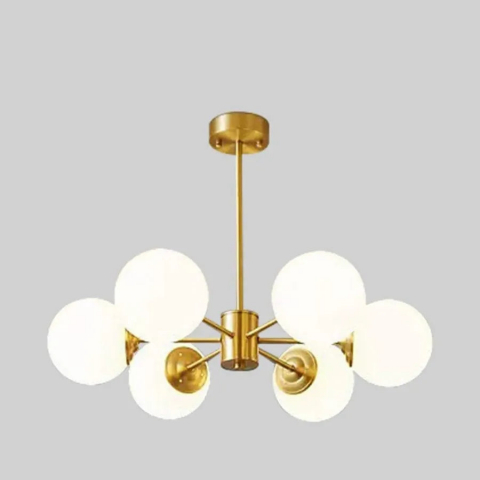 Lustra LOFT Manor, 6x E27, Alb Auriu, Metal [2]