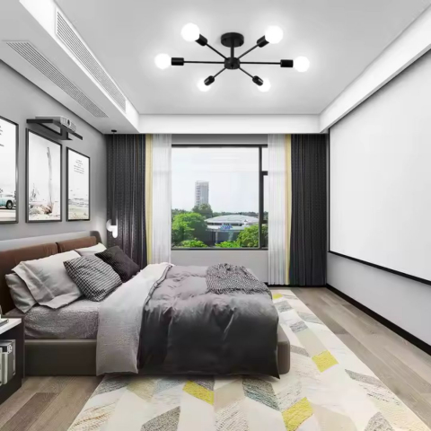 Lustra STAR 6XE27 Negru – Design Industrial Modern [1]