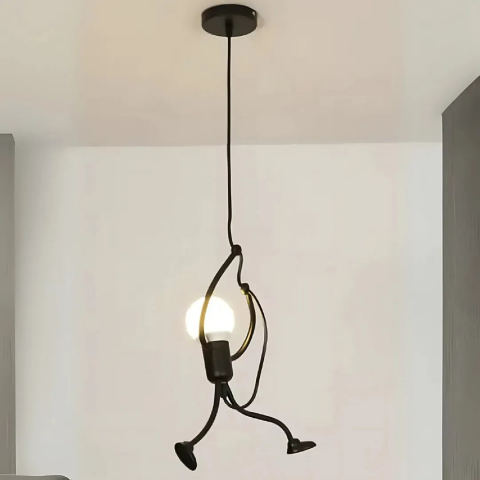 Lustra MODERNA, tip Pendul, FUNTASIA, Figurina, 1xE27, Inaltime Reglabila, Negru [1]