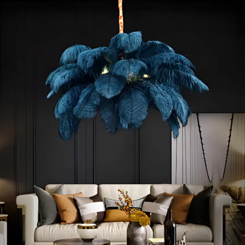 Lustre LED - Lustra Thalis, Pene LED 40W, Verde Inchis