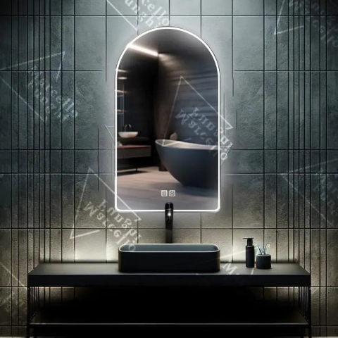 Oglinzi LED Premium - Oglinda LED , 60x80cm, Iulius Touch Marcello, Sistem Dezaburire, Dimabila