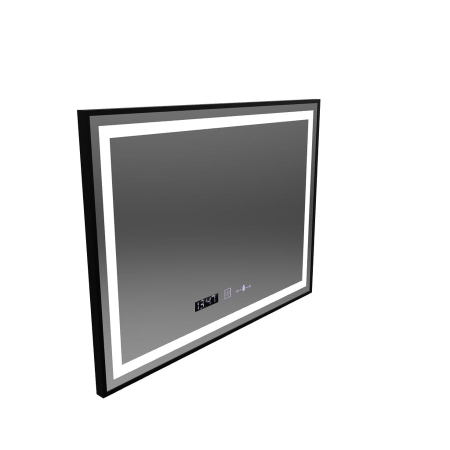 Oglinda LED baie 80x60cm cu senzor, dezaburire, ceas si lumina reglabila [5]