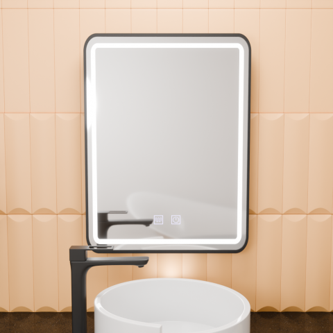 Oglinda LED 45x60 cm, Touch si sistem dezaburire [2]