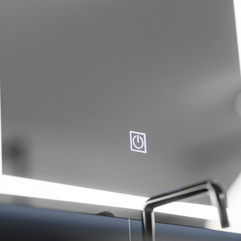 Oglinda LED Rectangulara 50x70 cm, FRAME Basic Touch, Dimabila, Lumina Rece 6000K, Moderna [1]