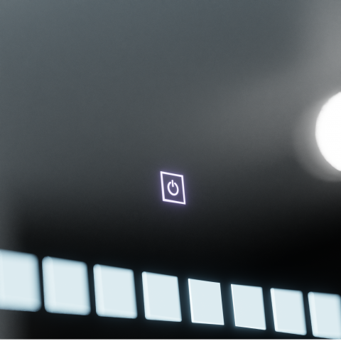 Oglinda iluminata LED rectangulara, 80x60cm, Grid Light Basic Touch [1]