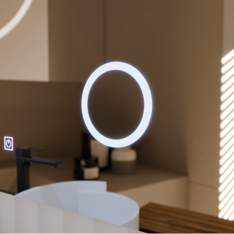 Oglinda LED Rectangulara 80x60cm Alessandro, Touch, Dezaburire, Luminare 6000K [3]