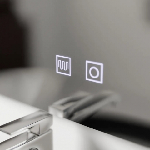 Oglinda LED Rectangulara, 80x60cm, Piano Touch, Sistem Dezaburire, Dimabila [1]