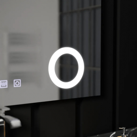 Oglinda LED Rectangulara, 80x60cm, Piano Touch, Sistem Dezaburire, Dimabila [2]