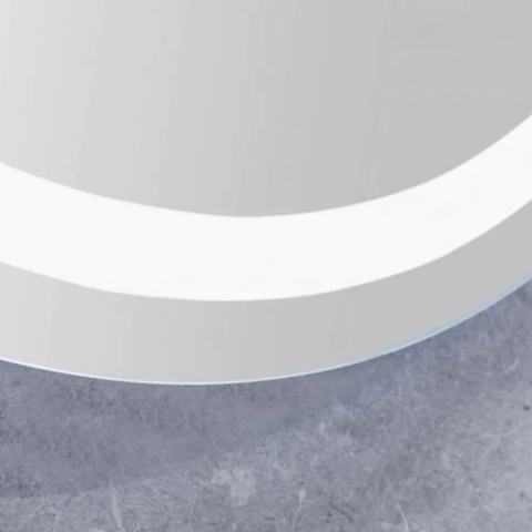 Oglinda LED Rotunda, 70cm, Celeste MotionGlow Marcello, Sistem Dezaburire, Ceas & Termometru, Dimabila [1]