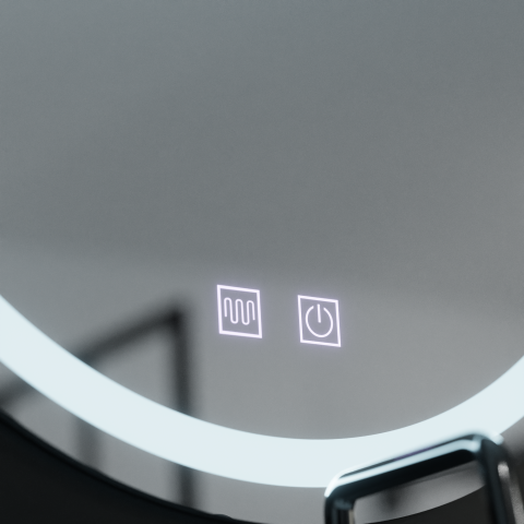 Oglinda LED Rotunda, 70cm, Lucea Touch, Sistem Dezaburire, Dimabila [1]