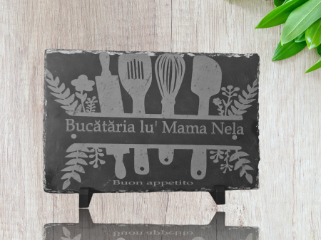 Platouri ardezie - Placa ardezie personalizată prin gravare