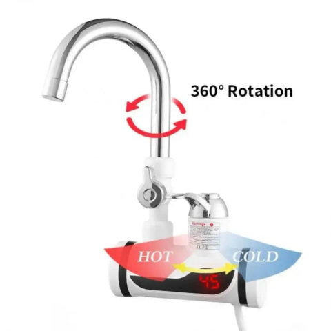 Robinet Electric Instant pentru Apa Calda, Afisaj LCD, Alb, LZ010LY [1]