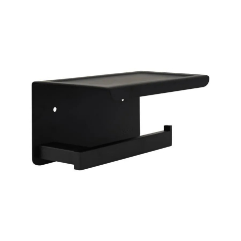 Accesorii Baie - Suport Hartie Igienica cu Suport Telefon/Parfum Negru GJ610