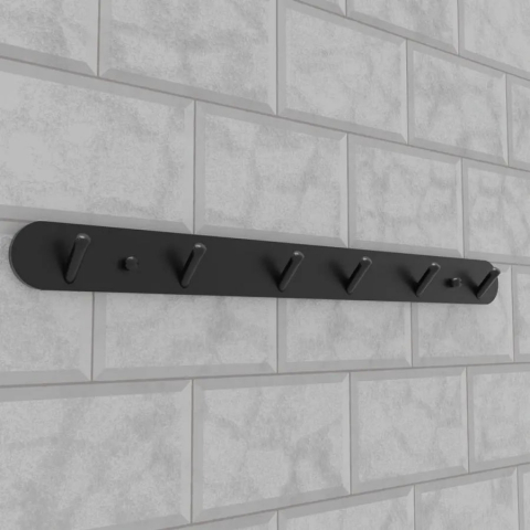 Casă & Grădină - Suport Prosop si Accesorii Baie 45cm Aluminiu Negru