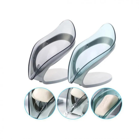 Suport Sapun cu Scurgere, Plastic, 14*13*8 cm, Roz [2]
