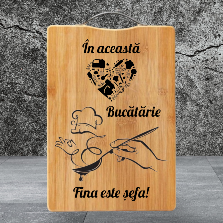 Tocatoare - Tocator bambus personalizat