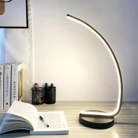 Veioze & Lampadare - Veioza LED Nemesis, 10W, Lumina Rece/Calda/Neutra, Metal si Acril, Negru