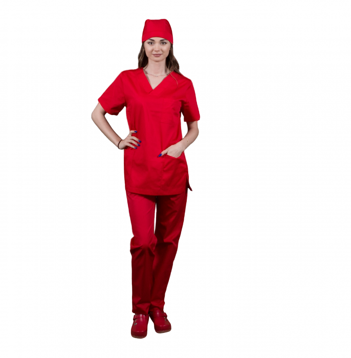 Costum medical rosu - unisex [1]