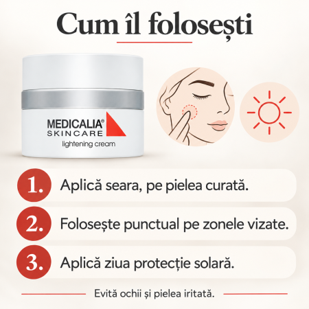 Cremă depigmentantă Medicalia Lightening Cream, 50 g [4]