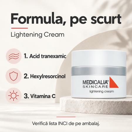 Cremă depigmentantă Medicalia Lightening Cream, 50 g [3]