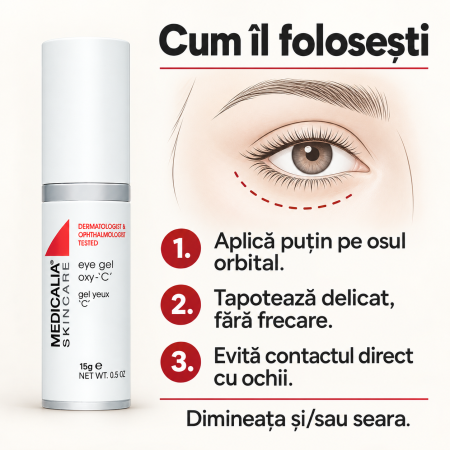Gel pentru conturul ochilor Medicalia Eye Gel Oxy-'C', 15 ml [4]