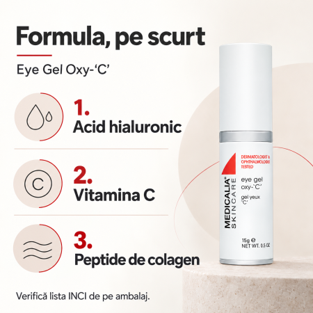 Gel pentru conturul ochilor Medicalia Eye Gel Oxy-'C', 15 ml [3]