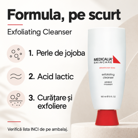 Spumă de curățare exfoliantă Medicalia Exfoliating Cleanser, 150 ml [3]