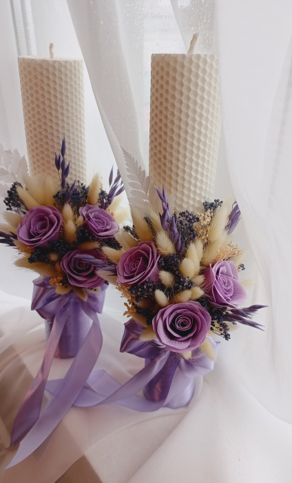Lumânări cununie fagure Lavander Dream [2]