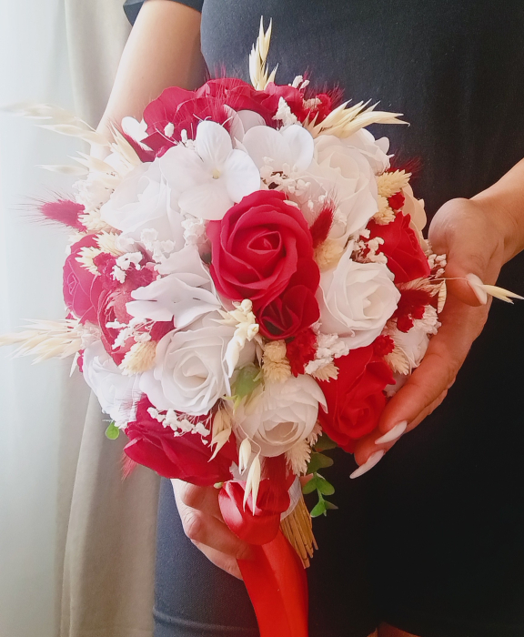 Buchet de mireasa Red and White Dream [3]