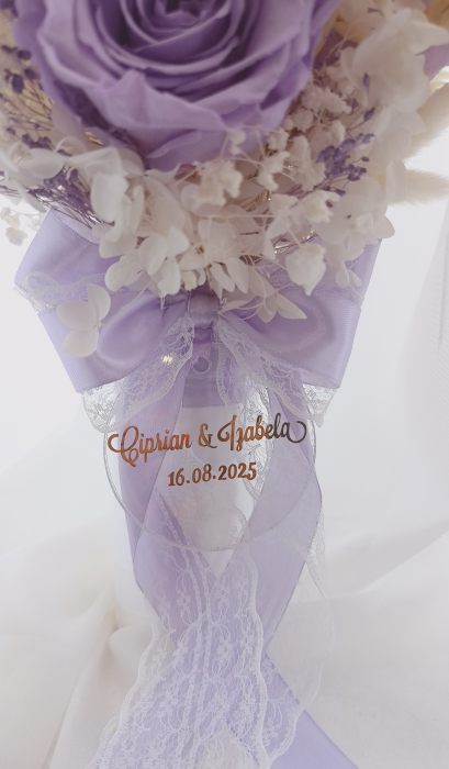 Lumânări fagure cununie Crio Purple personalizate [3]