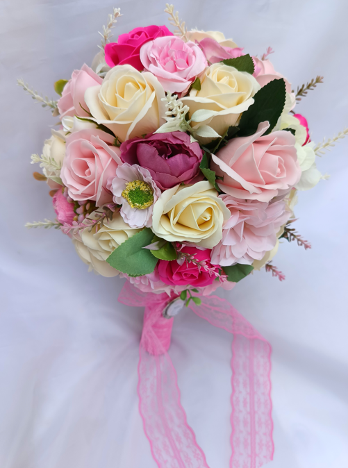 Buchet de mireasa rotund Pink [2]