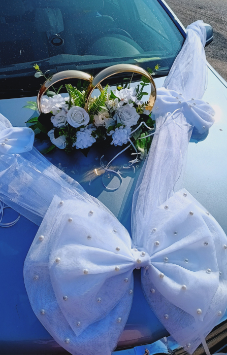 Aranjament mașină magnetic și Fundiță cu perle [5]