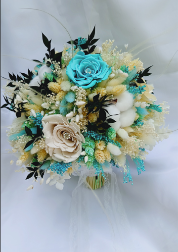 Buchet de mireasa Crio Turquoise & White [2]