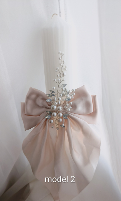 Lumânări canelate Big Bow and Pearls [2]