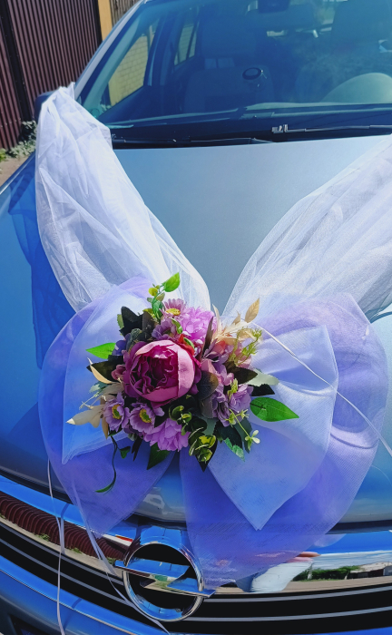 Aranjament mașină Big Bow Lovely Flowers [2]