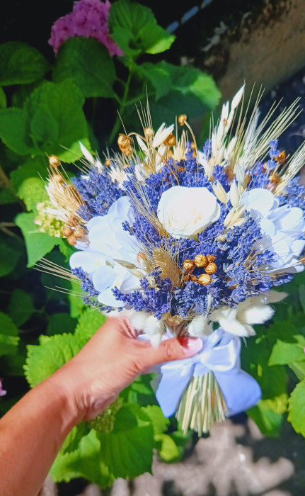 Buchet de mireasa Pink & Lavander Dream [4]