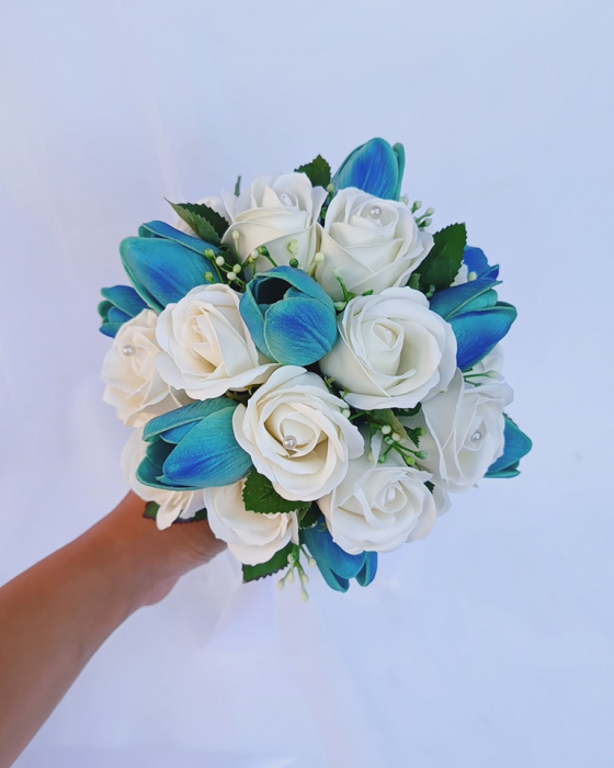 Buchet de mireasa Roses and Tullips [5]