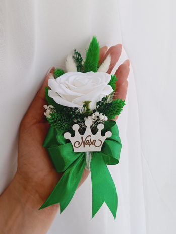 Floare de pus în piept White Rose and Crio flowers [3]