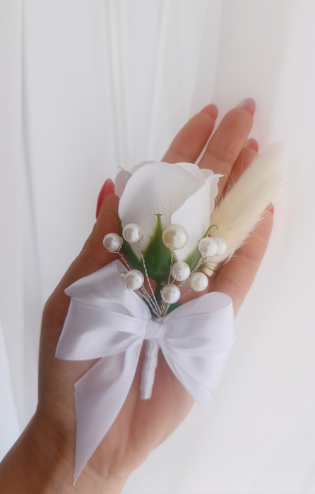 Flori de pus in piept Rose Elegant with Pearls [4]