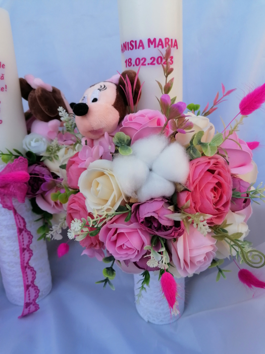 Lumanare botez Pink Minnie [2]