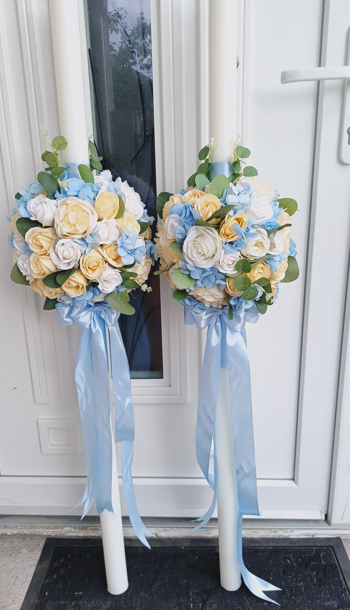 Lumanari lungi cununie Baby Blue  (doar in Arad) [3]