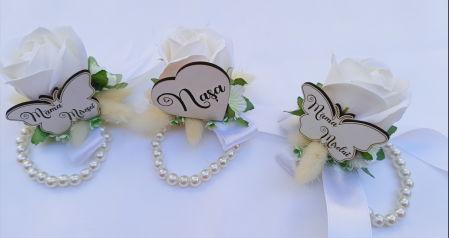 Bratari - Bratara din perle White Rose personalizata