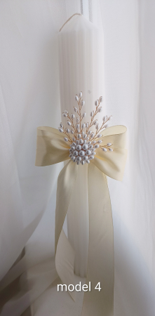 Lumânări canelate Big Bow and Pearls [3]