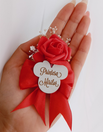 Produse - Floare de pus in piept Baby Red