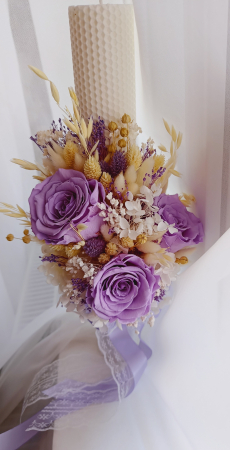 Produse - Lumânări fagure cununie Crio Purple personalizate