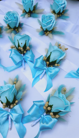 Produse - Set Floare de pus in Piept si Bratara Turquoise